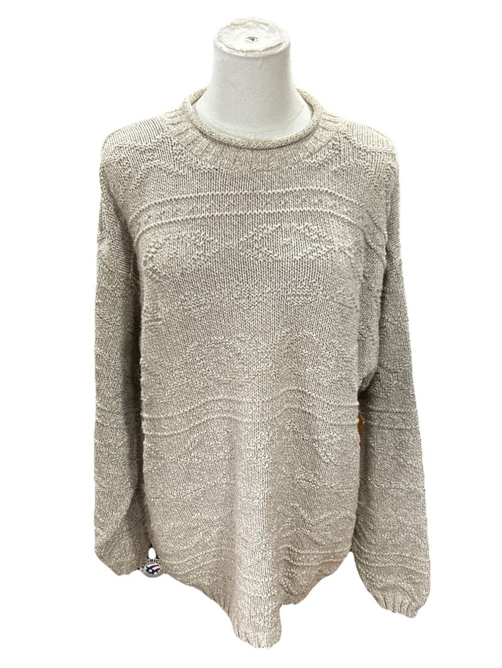 Britches Women’s Sweater L Vintage Knit Beige